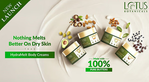 Lotus Botanicals Launches HydraMelt: A Revolutionary Body Cream Line with 100{28e796452b837b4bf09203160cab06922c1a95cfbb3c1f9a0731677b4c90349f} Pure Butters